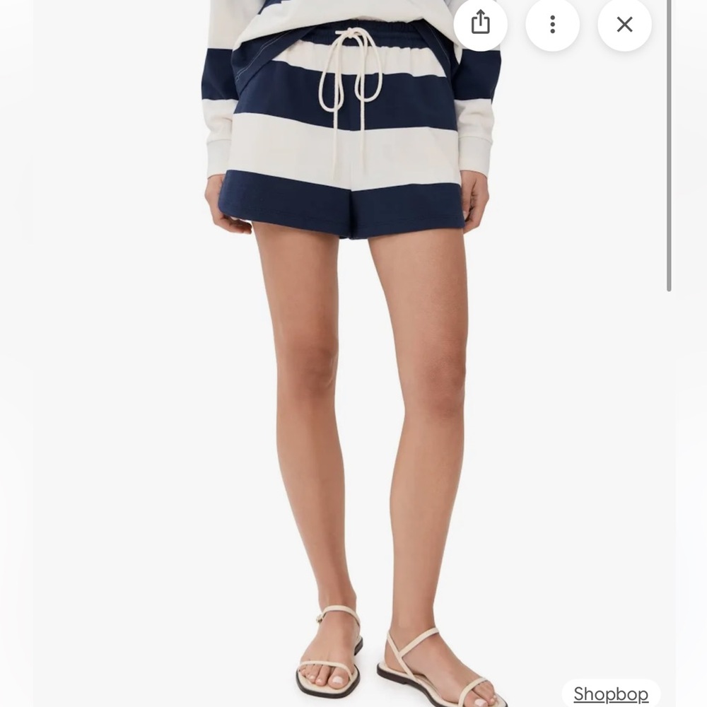 NWT Le Bop $120 hayley striped cotton Shorts SZ Small